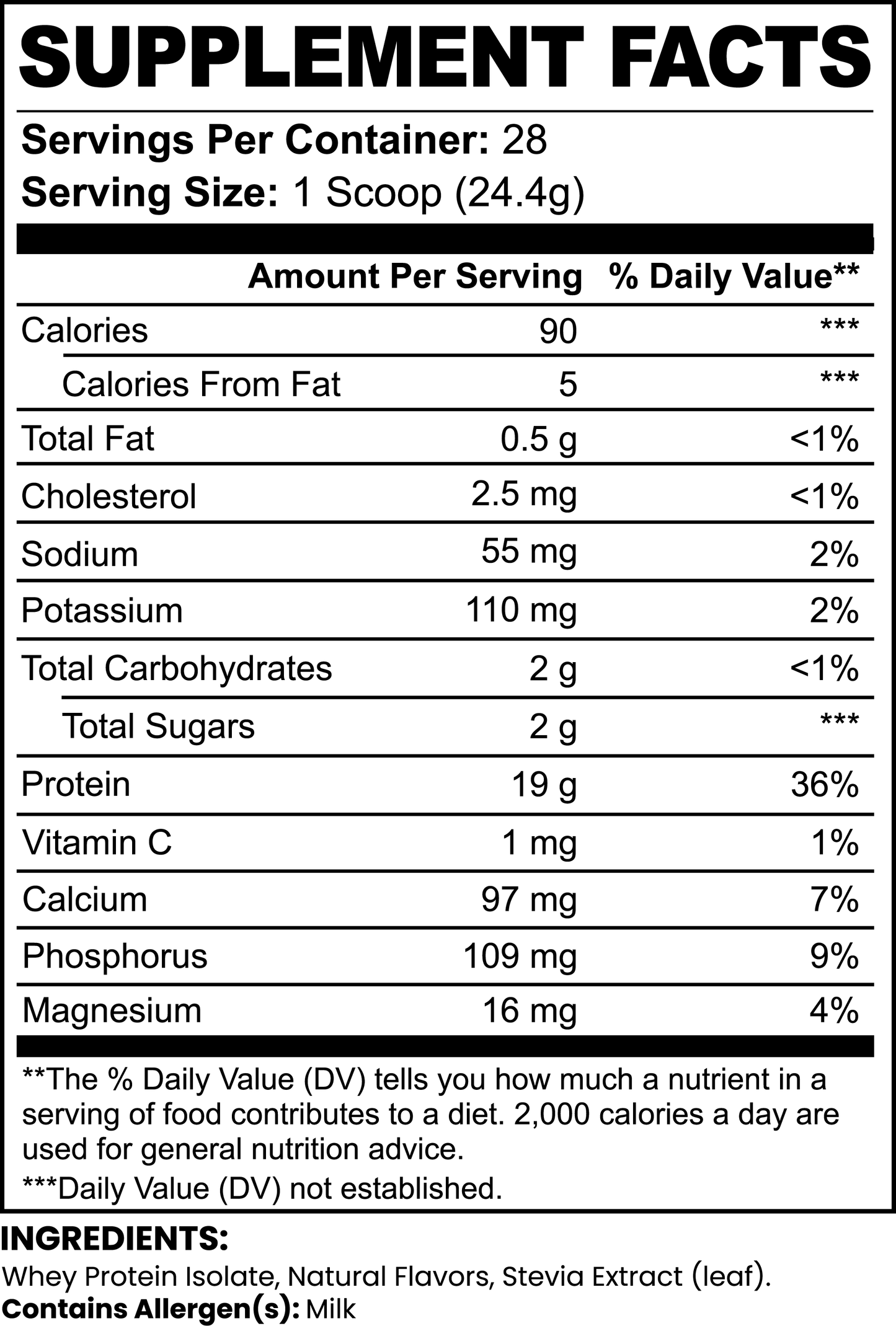 PURE 3 100% WHEY PROTEIN ISOLATE (VANILLA)