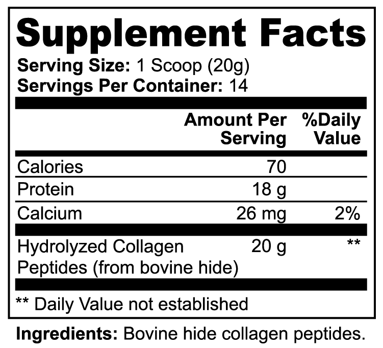 GRASS-FED HYDROLYZED COLLAGEN PEPTIDES