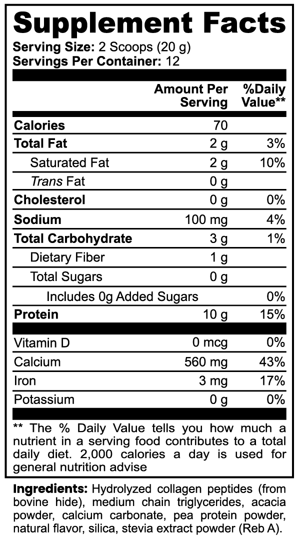 GRASS-FED COLLAGEN CREAMER (VANILA)